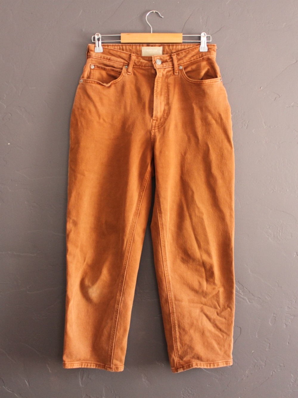 EVERLANE Way-High Curvy Jean Brown Organic Cotton High Rise